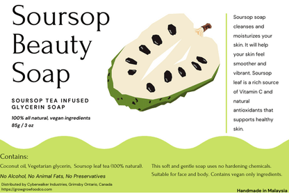 Soursop Soap - Beauty Bar Infused with Soursop Tea